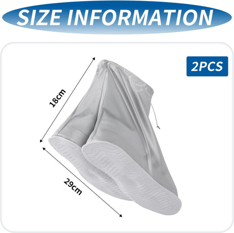 overshoes, waterproof, 4 reusable bike overshoes, anti-slip reinforcement with zip closure, can be worn anywhere, rain protection for shoes when cycling
