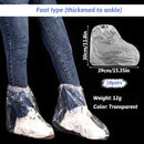 10 pairs of waterproof rain shoe covers with elastic bands, disposable shoe covers for men and women, transparent waterproof anti-slip shoe covers for outdoor camping