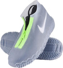 Silicone overshoes, waterproof shoe covers, reusable anti-slip suitable for rain, snow, rough beaches and narrow paths transparent L (39--42)