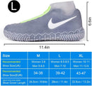 Silicone overshoes, waterproof shoe covers, reusable anti-slip suitable for rain, snow, rough beaches and narrow paths transparent L (39--42)