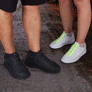 Silicone overshoes, waterproof shoe covers, reusable anti-slip suitable for rain, snow, rough beaches and narrow paths transparent L (39--42)