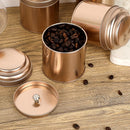 Petluno Set of 6 Loose Leaf Tea Tins 227ml Metal Nut Storage Jars Airtight Containers Kitchen Spice Jars, Food Tin for Tea, Coffee, Biscuits, Sugar