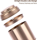 Petluno Set of 6 Loose Leaf Tea Tins 227ml Metal Nut Storage Jars Airtight Containers Kitchen Spice Jars, Food Tin for Tea, Coffee, Biscuits, Sugar