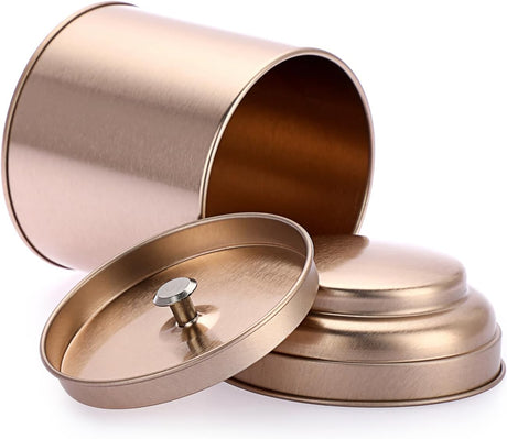 Petluno Set of 6 Loose Leaf Tea Tins 227ml Metal Nut Storage Jars Airtight Containers Kitchen Spice Jars, Food Tin for Tea, Coffee, Biscuits, Sugar