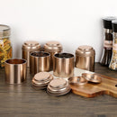 Petluno Set of 6 Loose Leaf Tea Tins 227ml Metal Nut Storage Jars Airtight Containers Kitchen Spice Jars, Food Tin for Tea, Coffee, Biscuits, Sugar