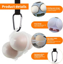 3 pieces egg holders for 2 eggs, egg box, portable egg case with carabiner, egg holder, plastic, transparent, refrigerator, kitchen, outdoor, picnic, camping
