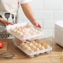 Petluno Egg Container for Fridge, 40 Grid/2 Tier Egg Holder, Fresh Egg Storage Box, Egg Tray and Egg Storage, Clear Plastic