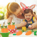 6 pieces of velvet Easter bags, Easter bags with drawstrings, Easter gift bags, ears, to fill with lollies, biscuits, snacks style B