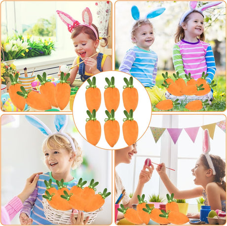 6 pieces of velvet Easter bags, Easter bags with drawstrings, Easter gift bags, ears, to fill with lollies, biscuits, snacks style B