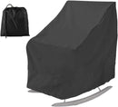 Patio rocking chair Cover waterproof Oxford fabric heavy Veranda lounge garden chair outdoor furniture protective cover (black)
