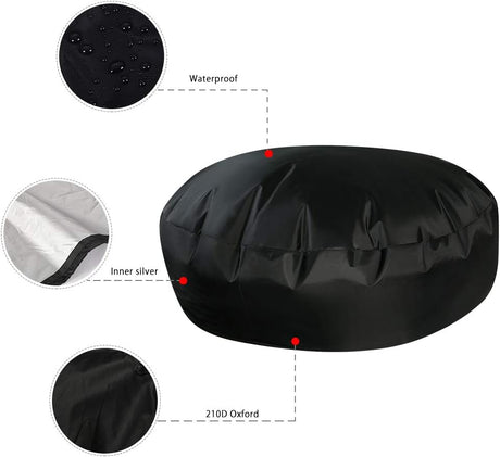Patio rocking chair Cover waterproof Oxford fabric heavy Veranda lounge garden chair outdoor furniture protective cover (black)