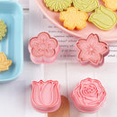 Set of 8 cookie cutters for kids, 3D cookie cutter, flower shape, cookie shape, DIY, baking cakes, tool, fondant, cake, baking