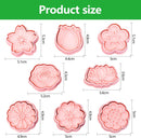 Set of 8 cookie cutters for kids, 3D cookie cutter, flower shape, cookie shape, DIY, baking cakes, tool, fondant, cake, baking