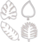Set of 4 cutters, cookie cutters, leaf cutters, tropical leaves, plastic cake decoration for DIY cookies, fondant, cupcakes, cake