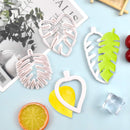 Set of 4 cutters, cookie cutters, leaf cutters, tropical leaves, plastic cake decoration for DIY cookies, fondant, cupcakes, cake