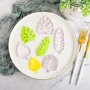 Set of 4 cutters, cookie cutters, leaf cutters, tropical leaves, plastic cake decoration for DIY cookies, fondant, cupcakes, cake