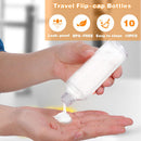 5 pieces travel bottles, 100 ml, empty travel bottle, dispenser, plastic bottle, refillable lotion container, travel size, container for shampoo, lotion, conditioner, creams, cosmetics