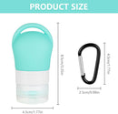 Petluno Travel Bottles, set of 4, 38 ml, refillable, toiletries, travel set, travel size, leak-proof silicone travel containers