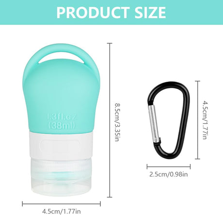Petluno Travel Bottles, set of 4, 38 ml, refillable, toiletries, travel set, travel size, leak-proof silicone travel containers #5 4pk