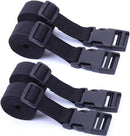 Gordelband 25 mm black nylon luggage strap flat side release buckle suitcase baggage strap with adjustable packing straps for DIY crafting backpack wrapping 1.5 meters 4 pieces