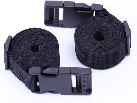 Gordelband 25 mm black nylon luggage strap flat side release buckle suitcase baggage strap with adjustable packing straps for DIY crafting backpack wrapping 1.5 meters 4 pieces