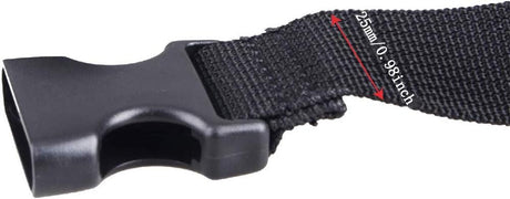 Gordelband 25 mm black nylon luggage strap flat side release buckle suitcase baggage strap with adjustable packing straps for DIY crafting backpack wrapping 1.5 meters 4 pieces