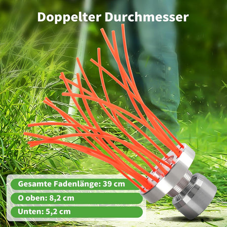 Petluno Weed Brush for Brushcutter, with 43 Nylon Wires, Weed Brush Motor Lines, Aluminium, Brushcutter Accessories