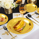 Party plates, dessert plates, 50 pieces, gold foil, plate set, 18 cm, party tableware, set, gold paper plates, birthday, party, tableware