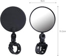 Petluno Bike Mirrors, 2 large angle mirrors 360° rotatable, adjustable, HD-nylon resin bike mirrors, for handlebars 15 to 35 mm, bike accessories for all round bikes