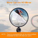 Petluno Bike Mirrors, 2 large angle mirrors 360° rotatable, adjustable, HD-nylon resin bike mirrors, for handlebars 15 to 35 mm, bike accessories for all round bikes