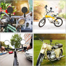 Petluno Bike Mirrors, 2 large angle mirrors 360° rotatable, adjustable, HD-nylon resin bike mirrors, for handlebars 15 to 35 mm, bike accessories for all round bikes