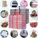 Storage bags, 4 pieces, large reusable moving bags, with zip closure and handles, storage bag, clothing, laundry bag, capacity, multifunctional for duvets