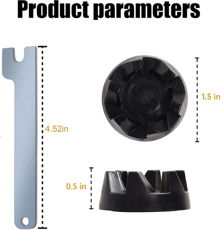 2 pieces of couplings 9704230, compatible with Kitchenaid KSB52/KSB5/5KSB52/5KSB5, loose parts removal tool