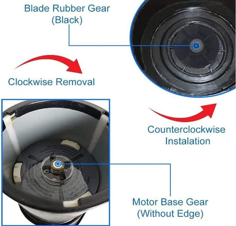 Blade Gears, Replacement 2 Base Gear Rubber Gears Spare Blender Replacement Parts Mixer Accessories, For Magic Bullet 250W Juicer
