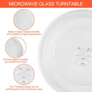 Magnetron plate, glass, 24.5 cm, microwave plate, turntable, glass plate, microwave accessories, replacement turntable with 3 attachments for standard round microwaves