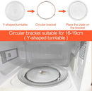 Magnetron plate, glass, 24.5 cm, microwave plate, turntable, glass plate, microwave accessories, replacement turntable with 3 attachments for standard round microwaves