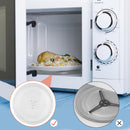Magnetron plate, glass, 24.5 cm, microwave plate, turntable, glass plate, microwave accessories, replacement turntable with 3 attachments for standard round microwaves