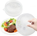 2 pieces of microwave covers, microwave cover for heating food, 23 cm and 17 cm, transparent, microwave lid with adjustable steam ventilation to prevent splatters