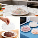 2 pieces of microwave covers, microwave cover for heating food, 23 cm and 17 cm, transparent, microwave lid with adjustable steam ventilation to prevent splatters