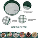 Garden sieve, soil sieve with interchangeable mesh sizes 3, 6, 9 and 12 mm, perfect garden tool for sifting soil, stones and compost.