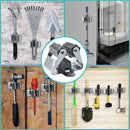 Petluno Broom Holder - Tool Holder Broom Wall Mount System Multi Wall Holder Mounting System Garden Tools Set Including Fixing Hardware (blue) grey 6