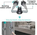 Petluno Broom Holder - Tool Holder Broom Wall Mount System Multi Wall Holder Mounting System Garden Tools Set Including Fixing Hardware (blue) grey 6