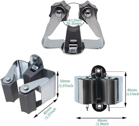Petluno Broom Holder - Tool Holder Broom Wall Mount System Multi Wall Holder Mounting System Garden Tools Set Including Fixing Hardware (blue) grey 6