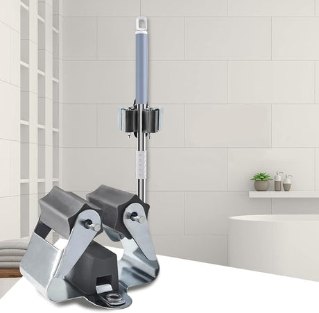 Petluno Broom Holder - Tool Holder Broom Wall Mount System Multi Wall Holder Mounting System Garden Tools Set Including Fixing Hardware (blue) grey 6