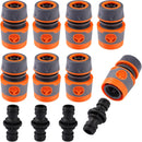 8 pieces garden hose connector 1/2 inch, garden hose fittings, hose coupling, double plug, hose connector set, garden hose accessories, garden hose connection set garden tool, lawn