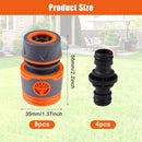 8 pieces garden hose connector 1/2 inch, garden hose fittings, hose coupling, double plug, hose connector set, garden hose accessories, garden hose connection set garden tool, lawn