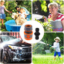 8 pieces garden hose connector 1/2 inch, garden hose fittings, hose coupling, double plug, hose connector set, garden hose accessories, garden hose connection set garden tool, lawn