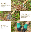 Petluno Garden Tool Set, 3-piece garden tool, stainless steel hand tools, gift set with ergonomic handles, including a wide spade