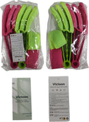 Petluno Blinds Cleaning Brush - 2 Pack Blind Cleaner, With Microfiber Cleaning Cloth, Feather Duster for Cleaning and Electric Fans (Pink + Green) Pink Green