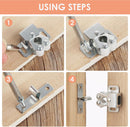 Petluno 6 pack double roller cabinet lock, roller catch hardware for cupboard kitchen cabinet door locks, cabinet door locks and latches with screws, silver